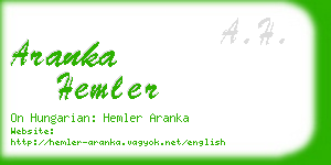 aranka hemler business card